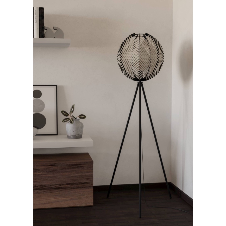 Eglo - Lampada con piedistallo 1xE27/40W/230V bianco/nero