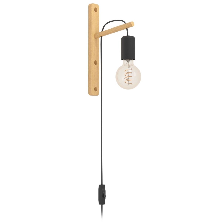 Eglo - Applique 1xE27/10W/230V gomma fig marrone/nero