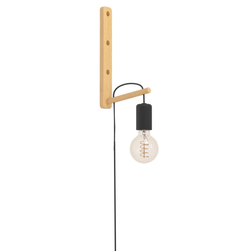 Eglo - Applique 1xE27/10W/230V gomma fig marrone/nero