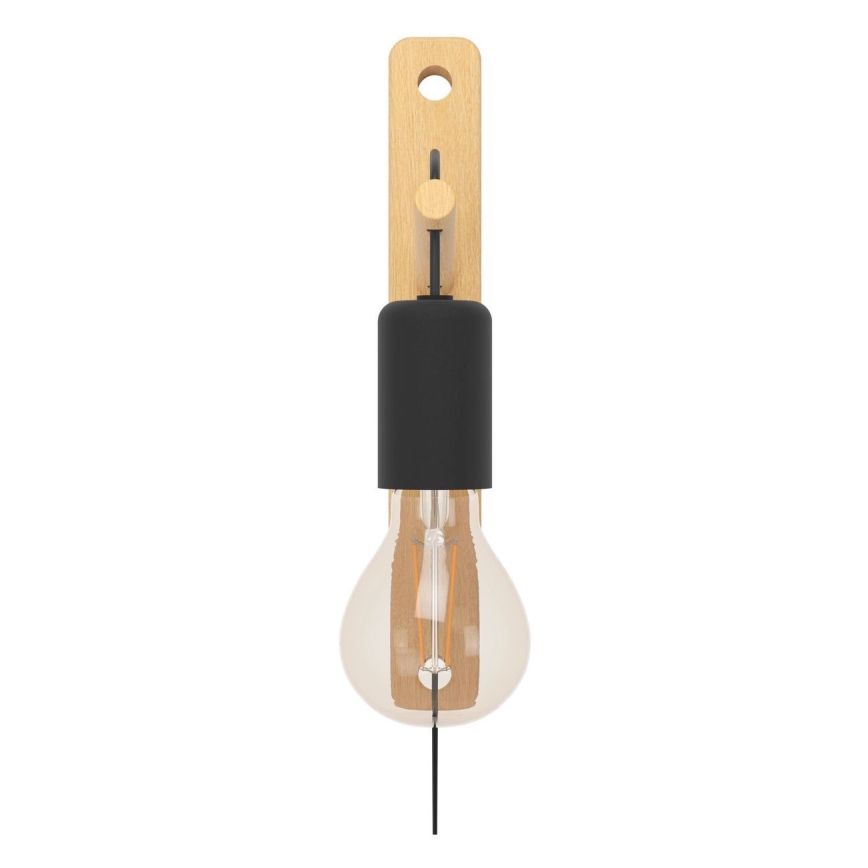 Eglo - Applique 1xE27/10W/230V gomma fig marrone/nero
