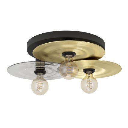 Eglo - Plafoniera 3xE27/40W/230V oro/nero