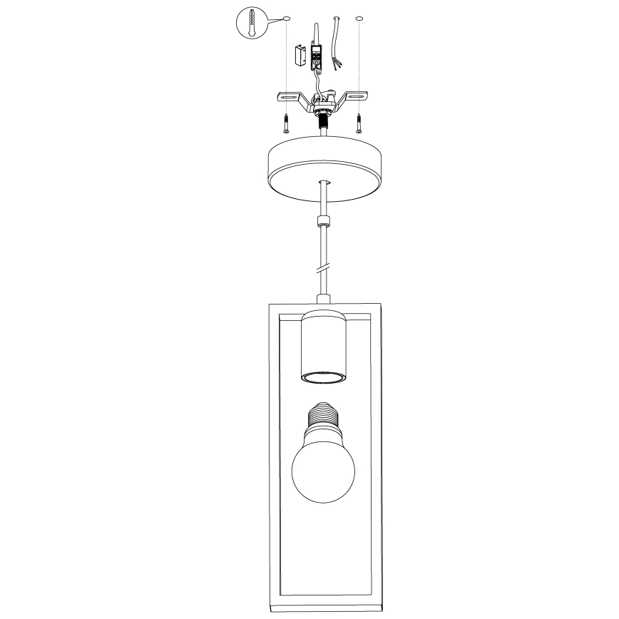 Eglo - Suspension sur câble 1xE27/60W/230V