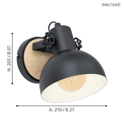 Eglo - Applique 1xE27/28W/230V - FSC certificato