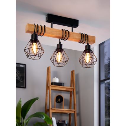Eglo - Lampadario a plafone TOWNSHEND 3xE27/60W/230V - FSC certificato
