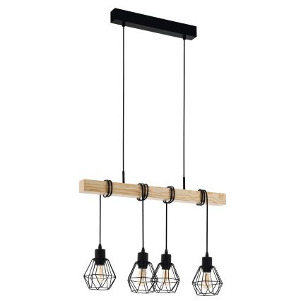 Eglo - Lampadario a cavo TOWNSHEND 4x E27/60W/230V