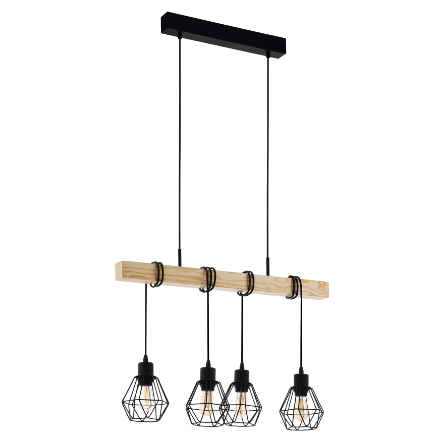 Eglo - Lampadario a cavo TOWNSHEND 4x E27/60W/230V