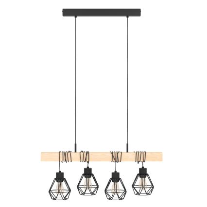 Eglo - Suspension sur câble TOWNSHEND 4xE27/60W/230V