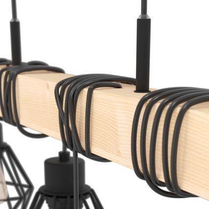 Eglo - Lampadario a sospensione su cavo TOWNSHEND 6xE27/60W/230V