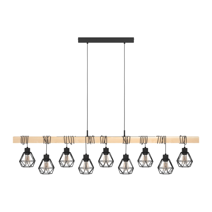 Eglo - Lampadario a cavo TOWNSHEND 9xE27/60W/230V