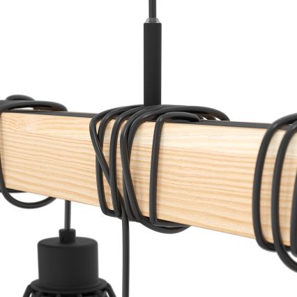 Eglo - Suspension sur câble TOWNSHEND 9xE27/60W/230V