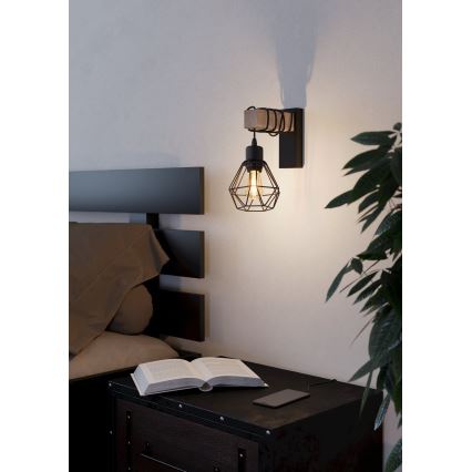 Eglo - Applique TOWNSHEND 1xE27/60W/230V - FSC certificato