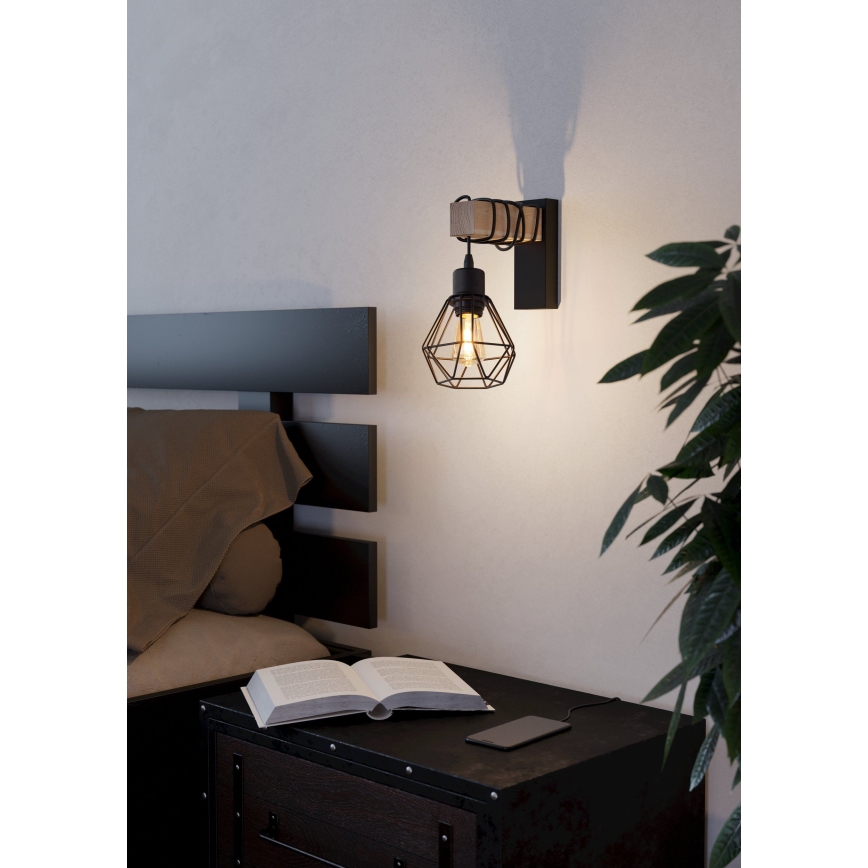 Eglo - Applique TOWNSHEND 1xE27/60W/230V - FSC certificato