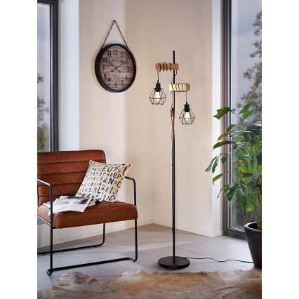 Eglo - Stehleuchte TOWNSHEND 2xE27/60W/230V - FSC-zertifiziert