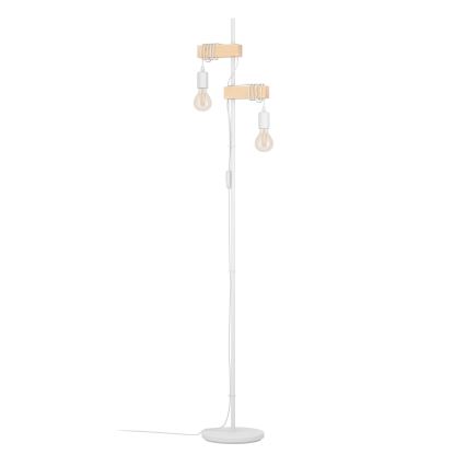 Eglo 44083 - Lampadaire TOWNSHEND 2x E27/10W/230V blanc