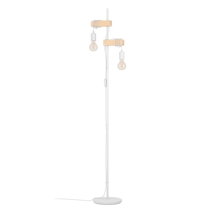 Eglo 44083 - Stehlampe TOWNSHEND 2xE27/10W/230V weiß