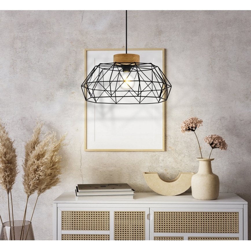 Eglo - Lampadario a sospensione con filo 1xE27/60W/230V - FSC certificato