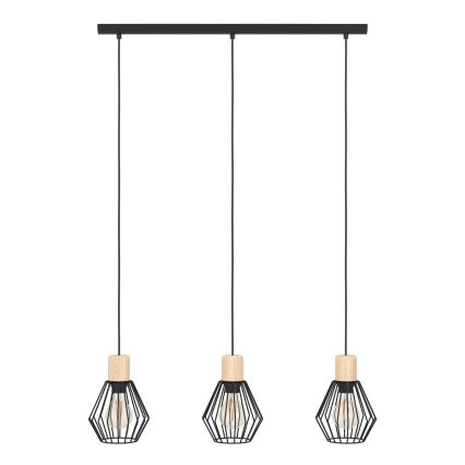 Eglo - Suspension filaire 3xE27/60W/230V - FSC certifié