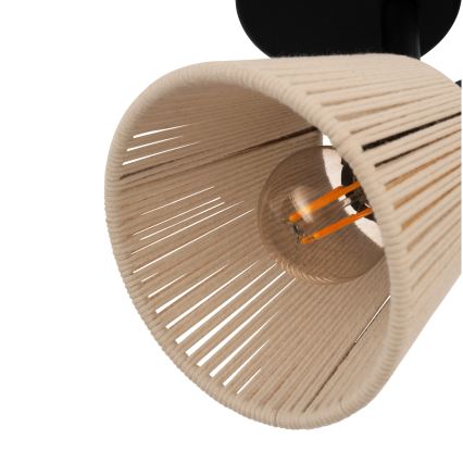 Eglo - Lampada da parete a spot 1xE14/40W/230V beige/nera