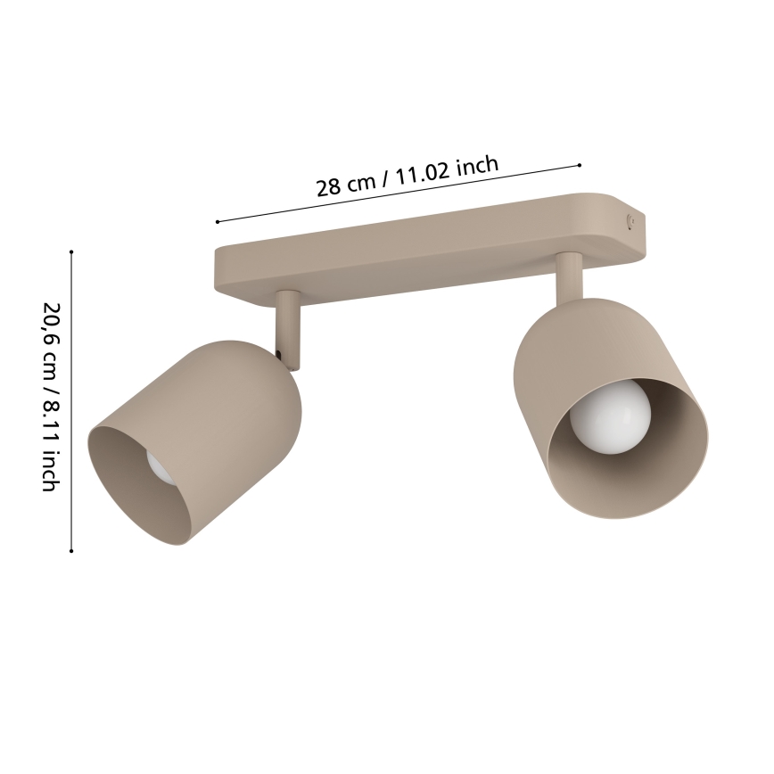 Eglo - Spot 2xE14/40W/230V beige