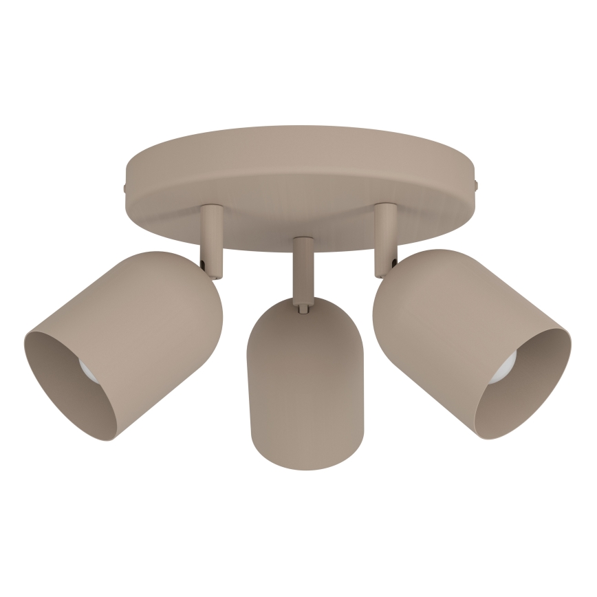 Eglo - Faretto 3xE14/40W/230V diam. 25 cm beige