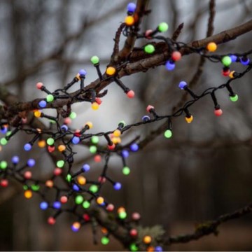 Eglo 472-53 - LED-Außen-Weihnachtslichterkette BERRY MINI, 700 LEDs, 8 Funktionen, 19 m, mehrfarbig, IP44