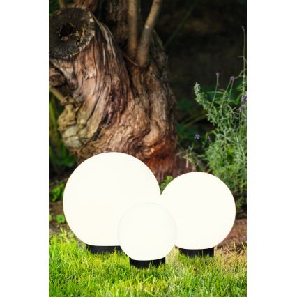Eglo - Lampada solare LED con sensore, 3 x LED, batteria 1800 mAh, IP44, nero