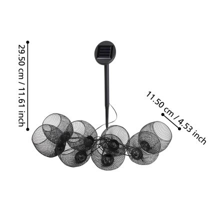 Eglo 48964 - Catena solare LED 8xLED/3m 600 mAh IP44