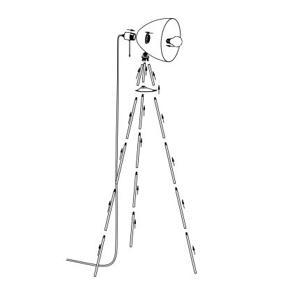 Eglo - Lampada da terra 1xE27/60W/230V