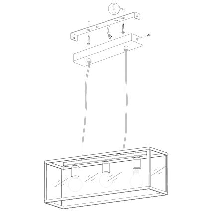 Eglo - Lampadario 3xE27/60W/230V