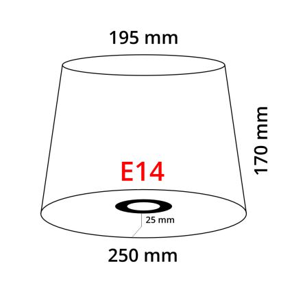 Eglo 49412 - Schirm VINTAGE weiß gestapelt E14 Durchmesser 24,5 cm