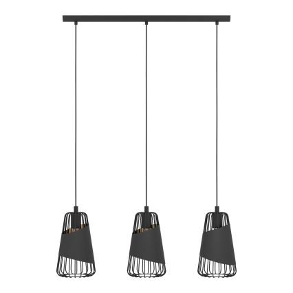Eglo - Lampadario a sospensione con filo 3xE27/60W/230V