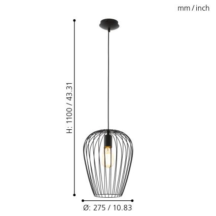 Eglo - Lampadario 1xE27/60W/230V