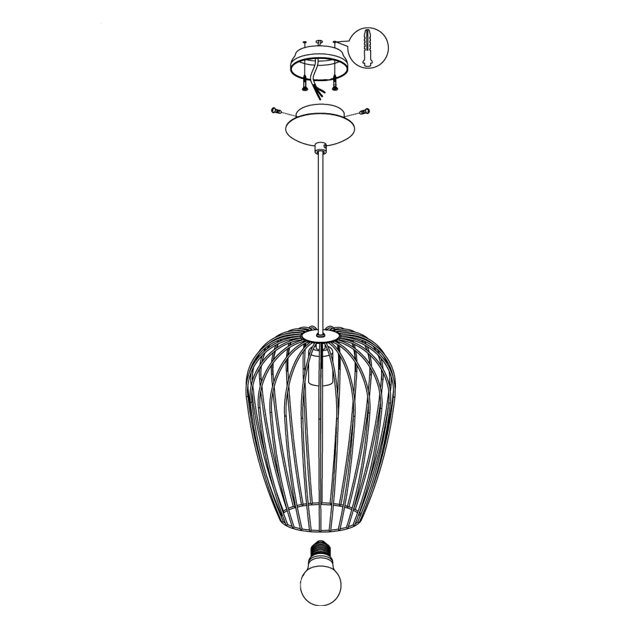 Eglo - Lampadario 1xE27/60W/230V