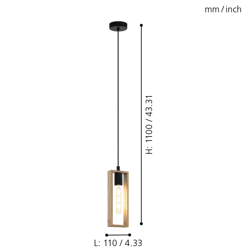 Eglo - Lampadario a sospensione con filo 1xE27/60W/230V