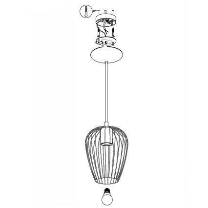 Eglo - Lampadario 1xE27/60W/230V