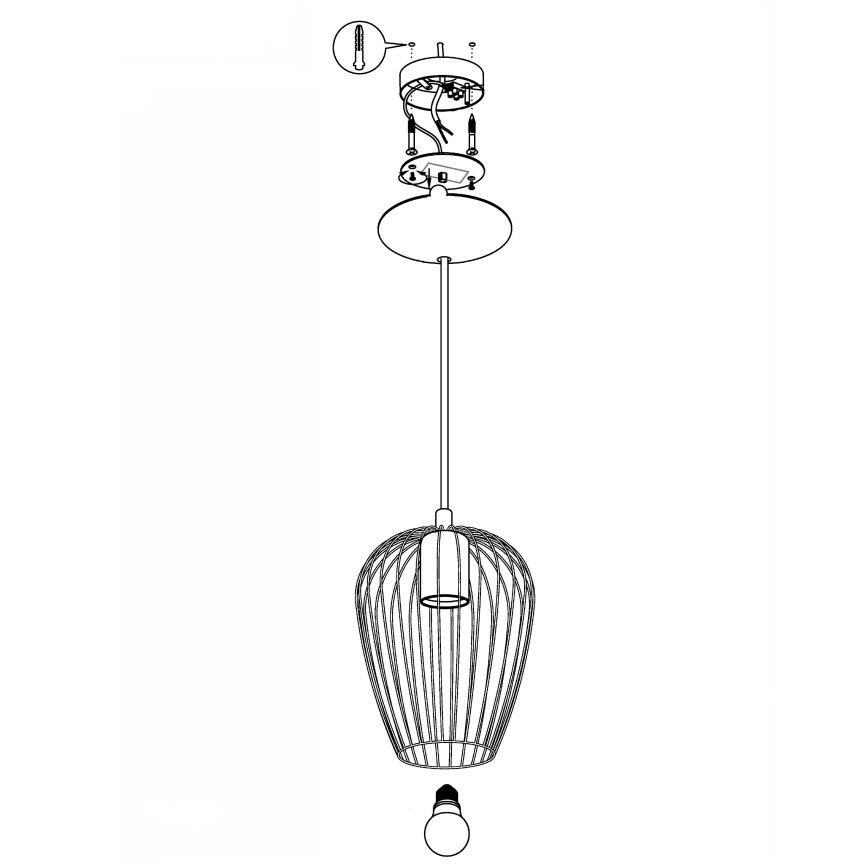 Eglo - Lampadario 1xE27/60W/230V