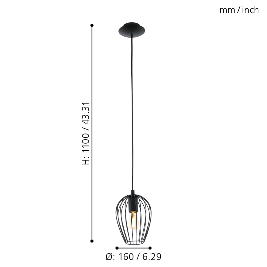 Eglo - Suspension 1xE27/60W/230V