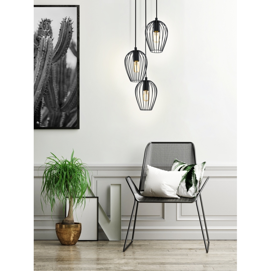 Eglo - Suspension 3xE27/60W/230V