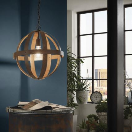 Eglo 49482 - Lampadario a sospensione con catena WESTBURY 1xE27/60W/230V diametro 37 cm