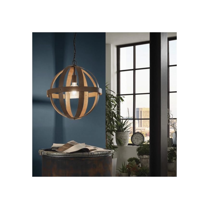 Eglo 49482 - Lampadario a sospensione con catena WESTBURY 1xE27/60W/230V diametro 37 cm