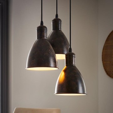 Eglo 49493 - Lampadario PRIDDY 1 3xE27/60W/230V