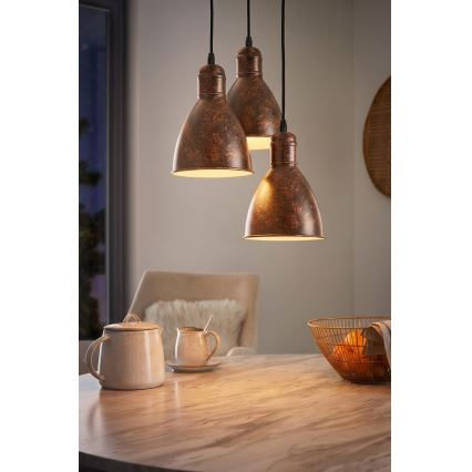 Eglo 49493 - Lustre PRIDDY 1 3xE27/60W/230V