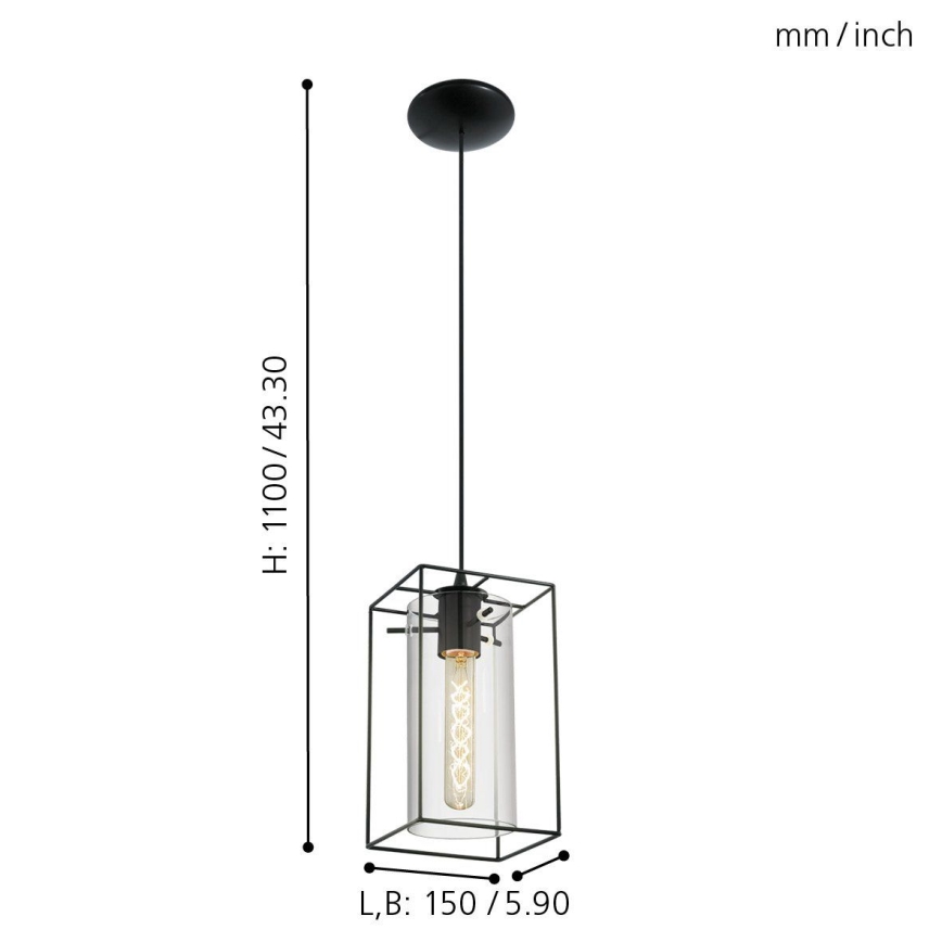 Eglo - Suspension 1xE27/60W/230V