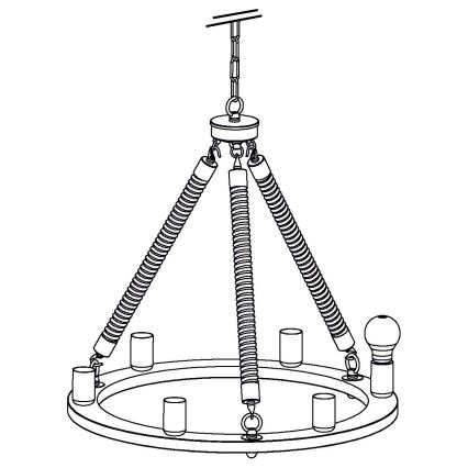 Eglo 49694 - Lustre sur chaîne FINDLAY 6xE27/60W