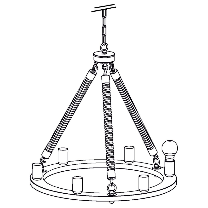 Eglo 49694 - Lustre sur chaîne FINDLAY 6xE27/60W