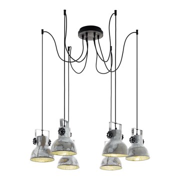 Eglo 49732 - Lampadario a sospensione BARNSTAPLE 6xE27/40W/230V a ragno