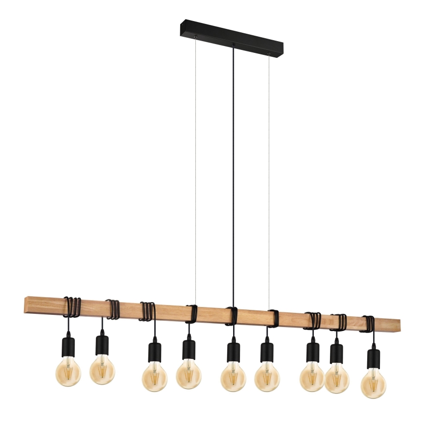 Eglo - Suspension fil TOWNSHEND 9xE27/60W/230V