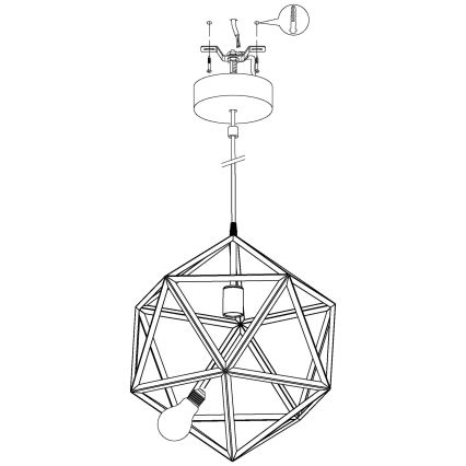 Eglo - Lampada a sospensione 1xE27/60W/230V