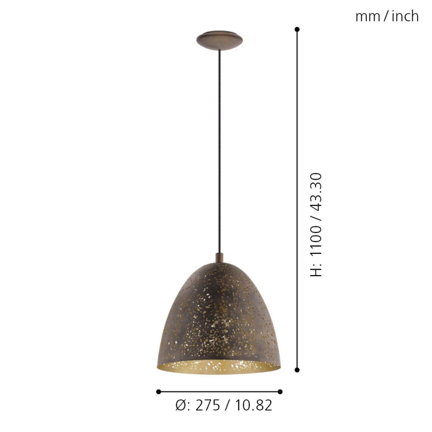 Eglo - Lampada a sospensione 1xE27/60W