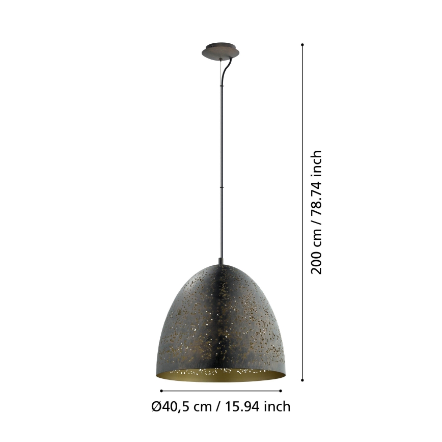 Eglo 49815 - Lampada a sospensione SAFI 1xE27/60W